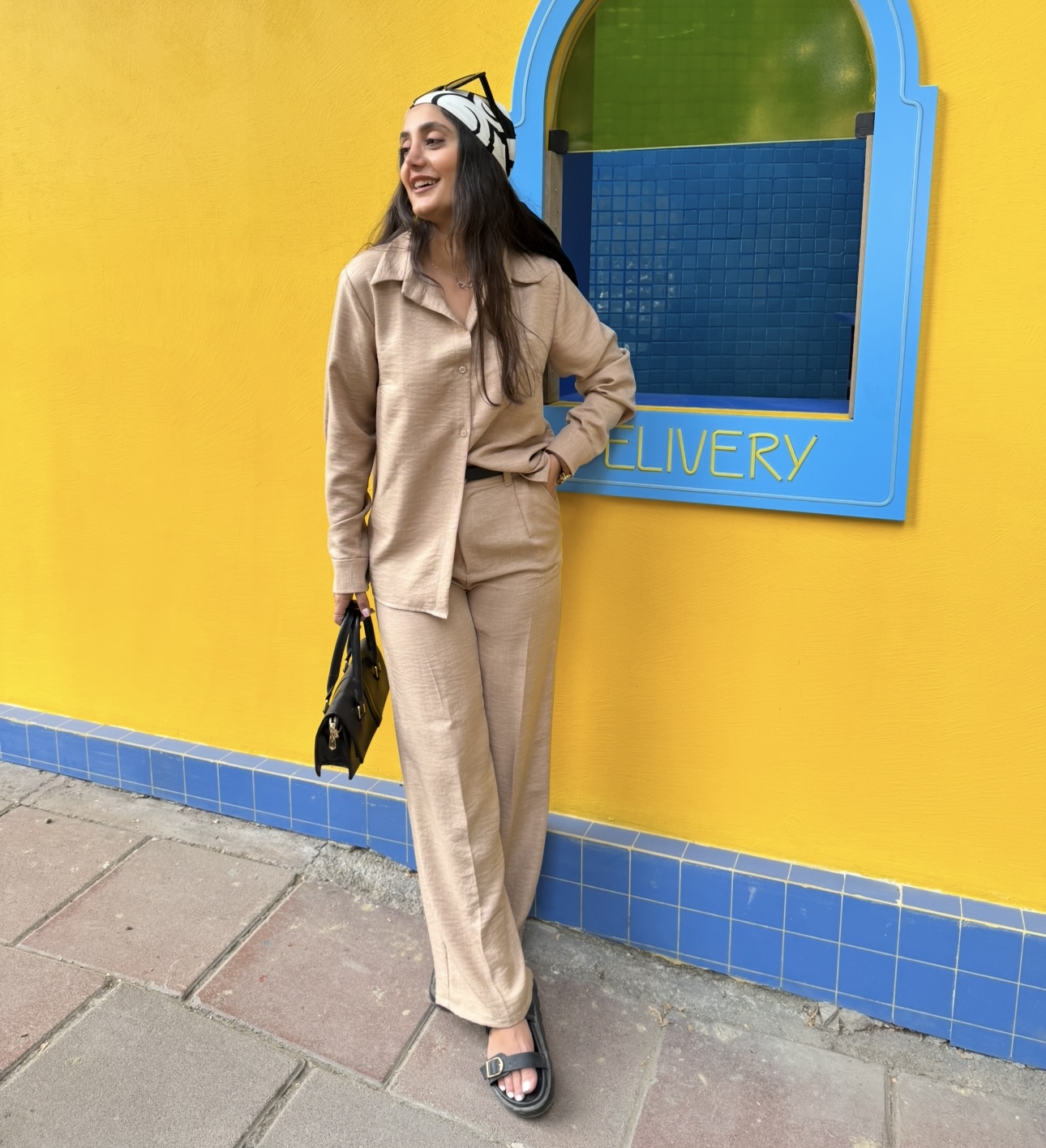 شلوار زنانه لینن کارامل