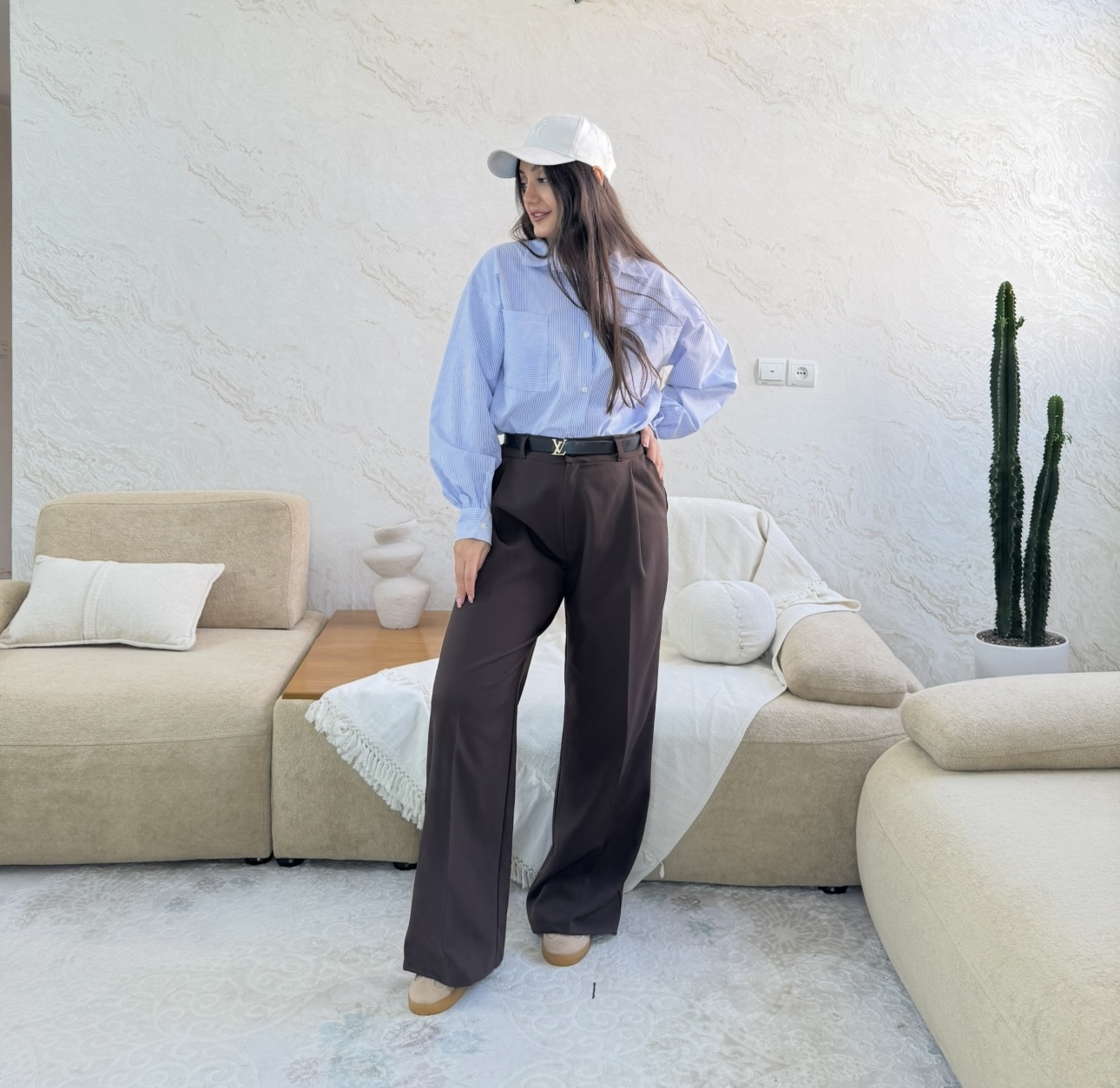 شلوار ترندی قهوه‌ای نوتلا